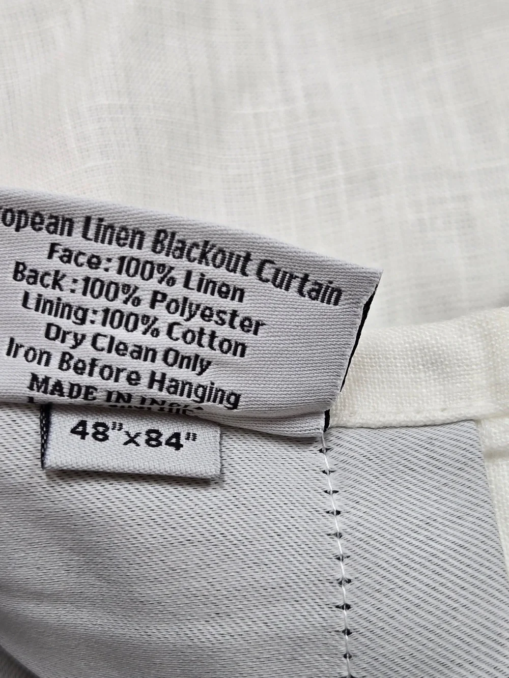 NWOT QUINCE Set Of 2 48x84 European Linen True Blackout Curtains White 9368